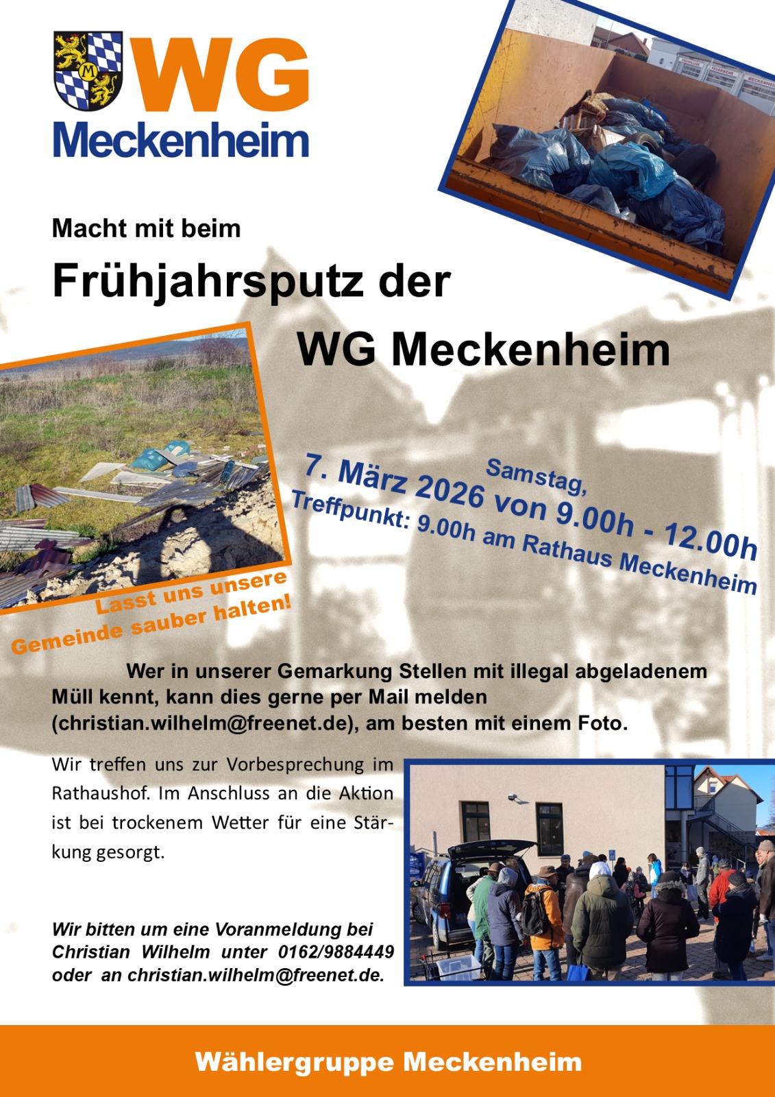 Frühjahrsputz WG Wählergruppe Meckenheim Pfalz 