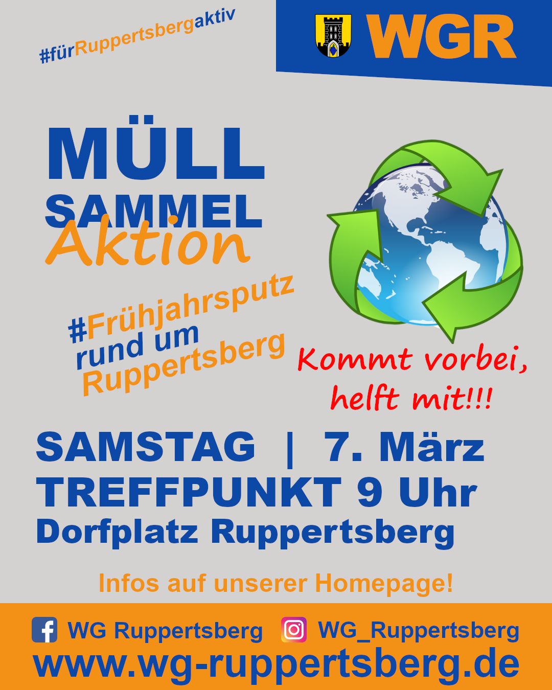 Müllsammelaktion WGR Wählergruppe Ruppertsberg